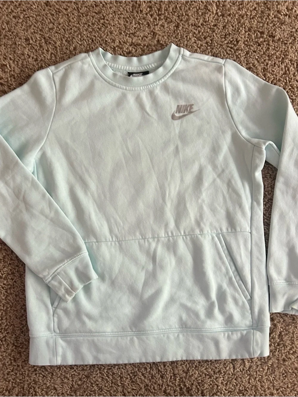 Nike Light Aqua Crewneck Sweatshirt, Girls Youth XL